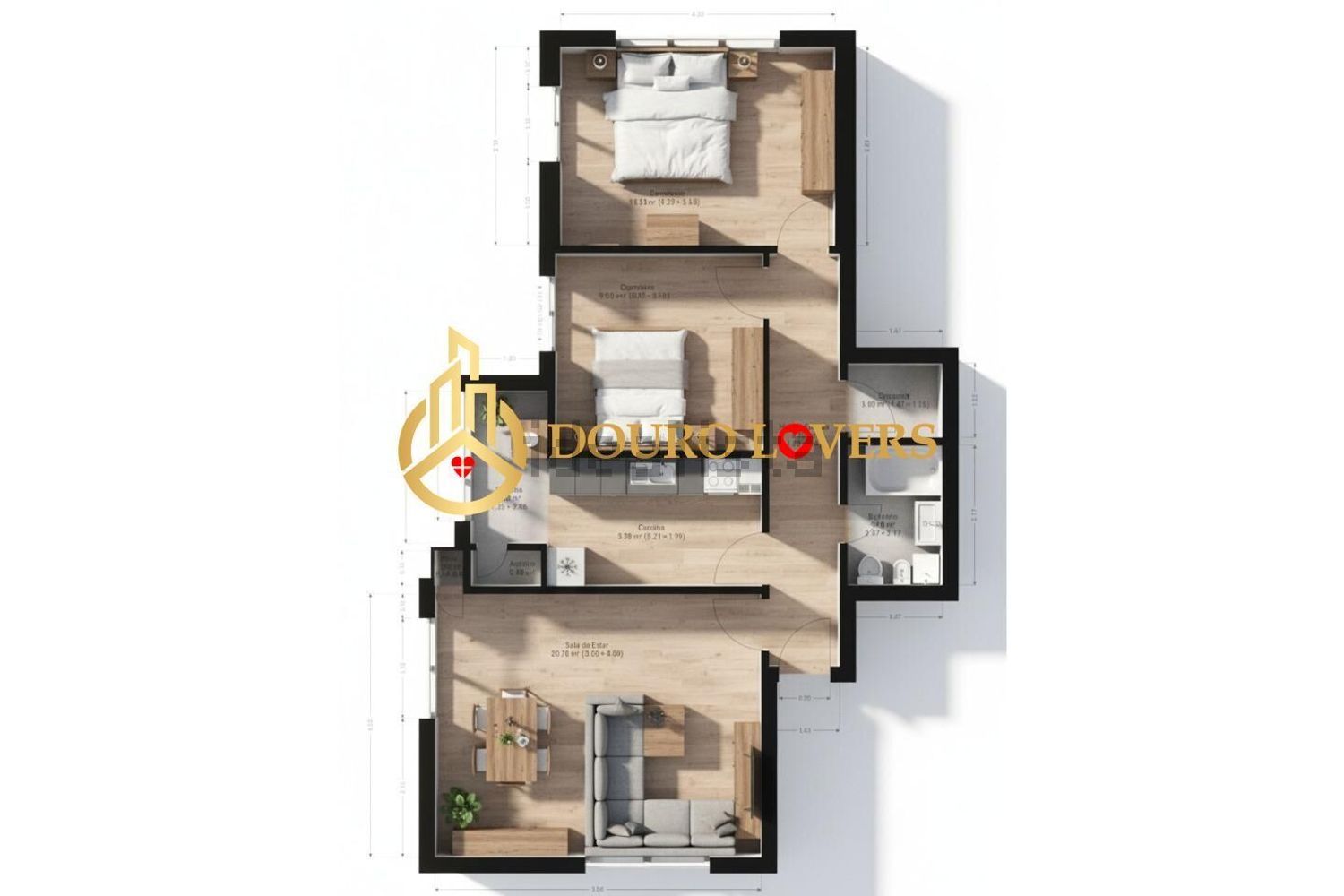 公寓 t2出售在Rua de Santa Luzia, 804 - 平面图