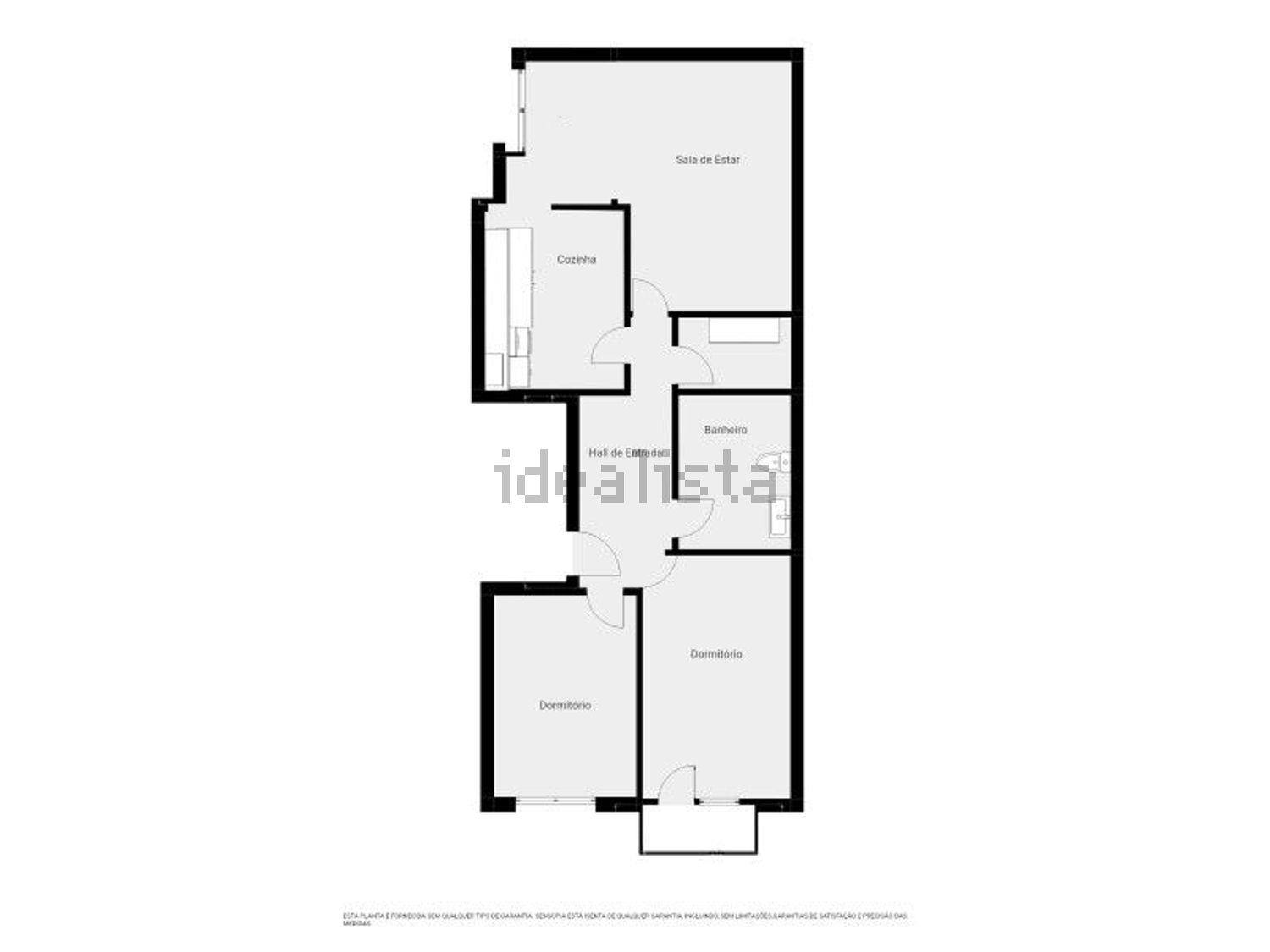 出租公寓 t2在Avenida Dom João i, 3 - 平面图