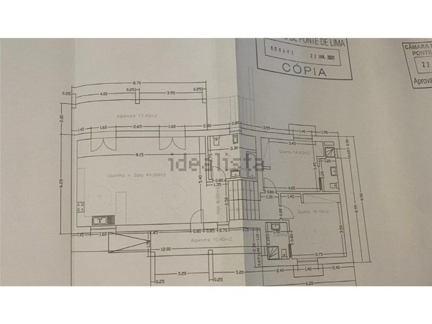 小楼房或独栋别墅出售在Rua da Boavista - 平面图