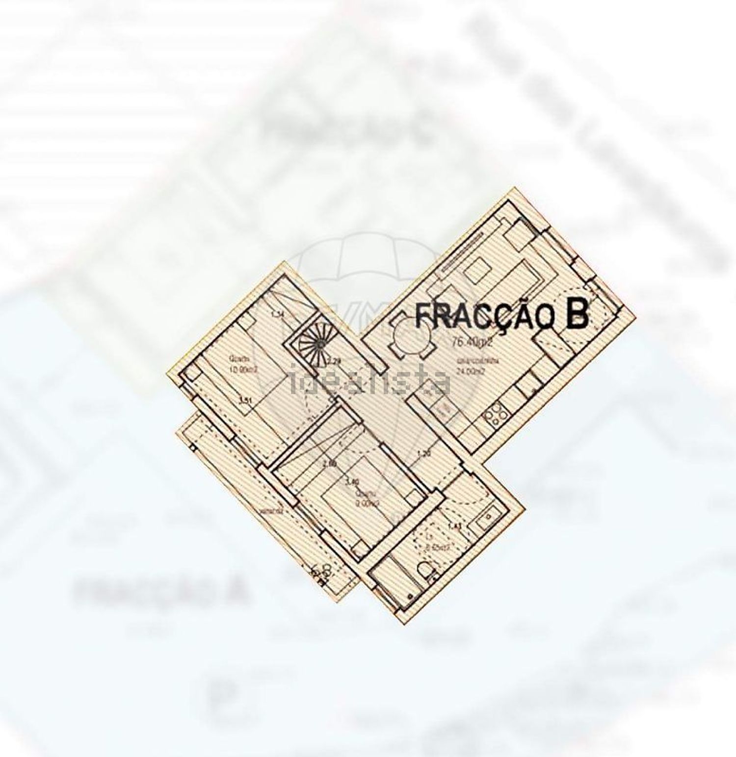 小楼房出售在Rua dos Lavadouros, 7 - 平面图