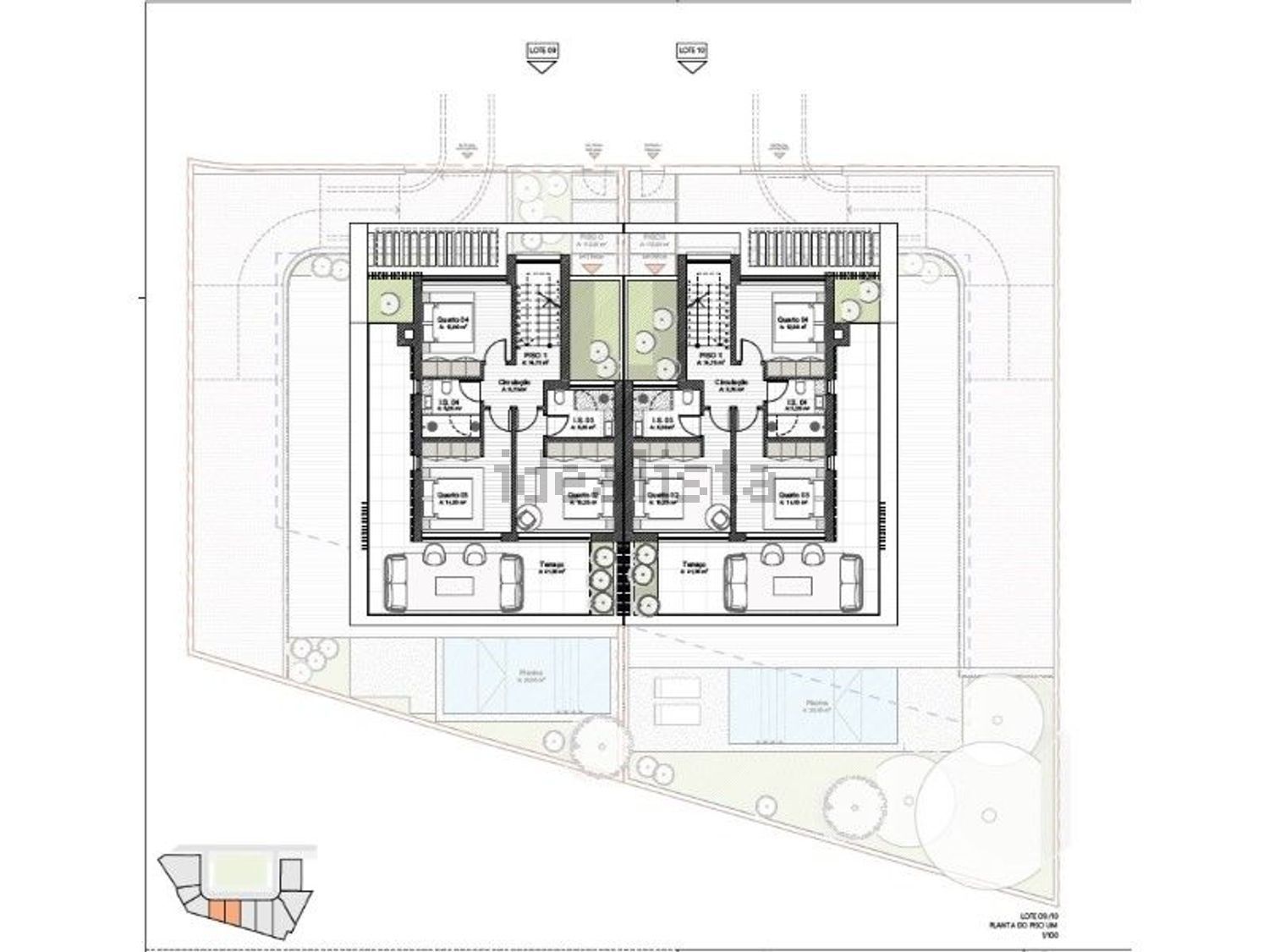 小楼房或独栋别墅出售在Rua Cerro de Santa Catarina - 平面图