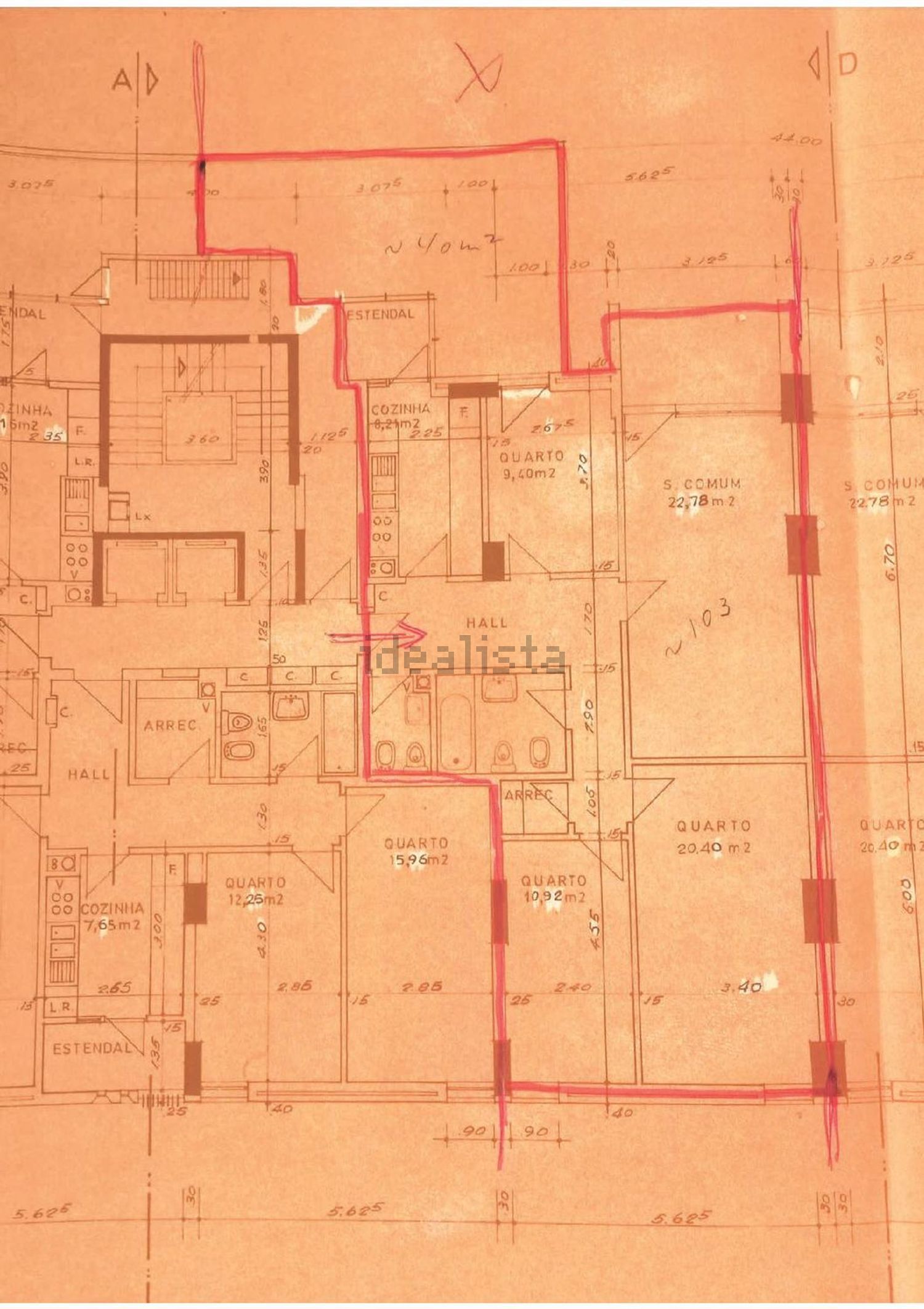 公寓 t3出售在Avenida Álvaro Pais, 25 - 平面图
