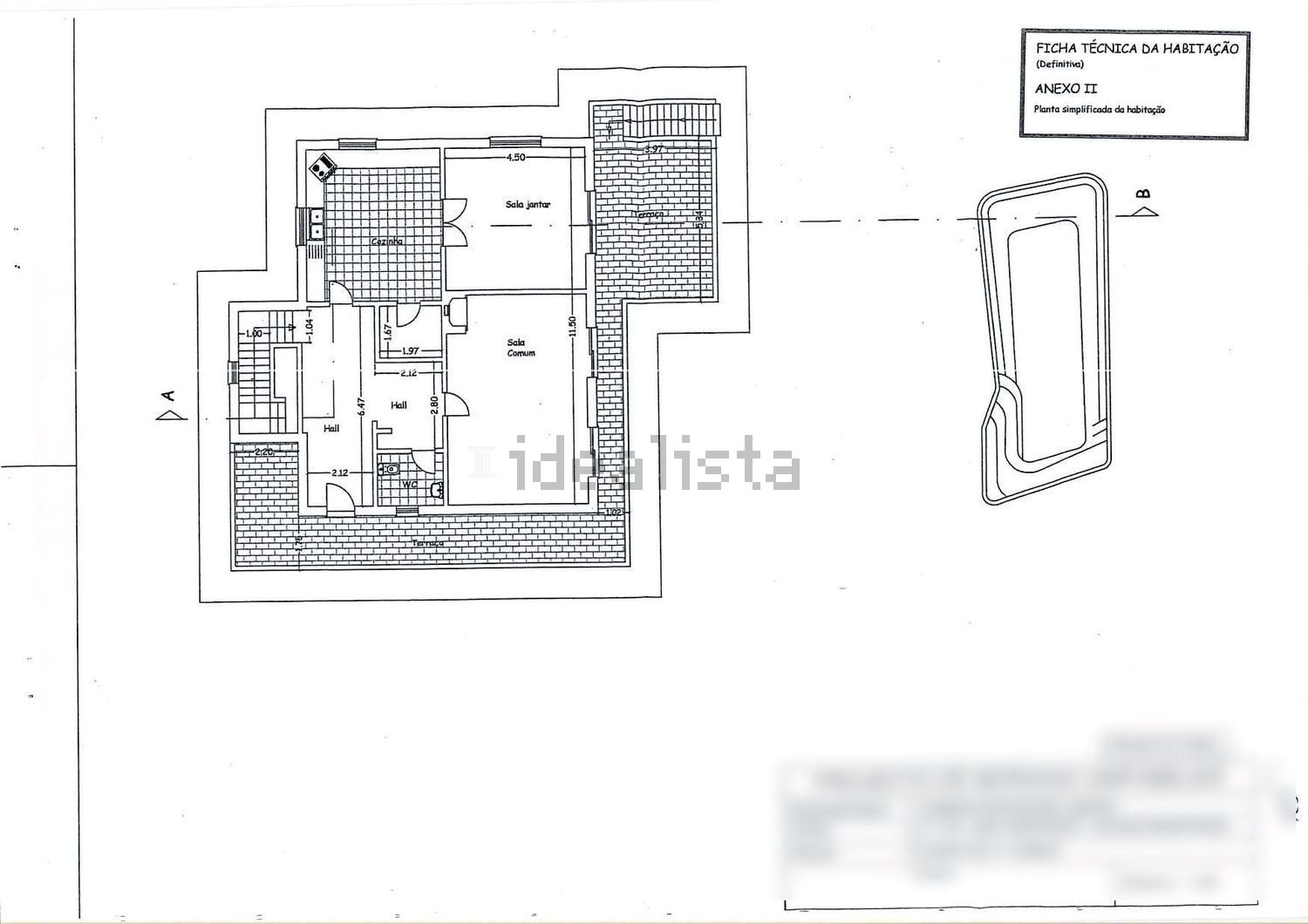 小楼房或别墅出售在Rua de Caldas de Monchique s/n - 平面图