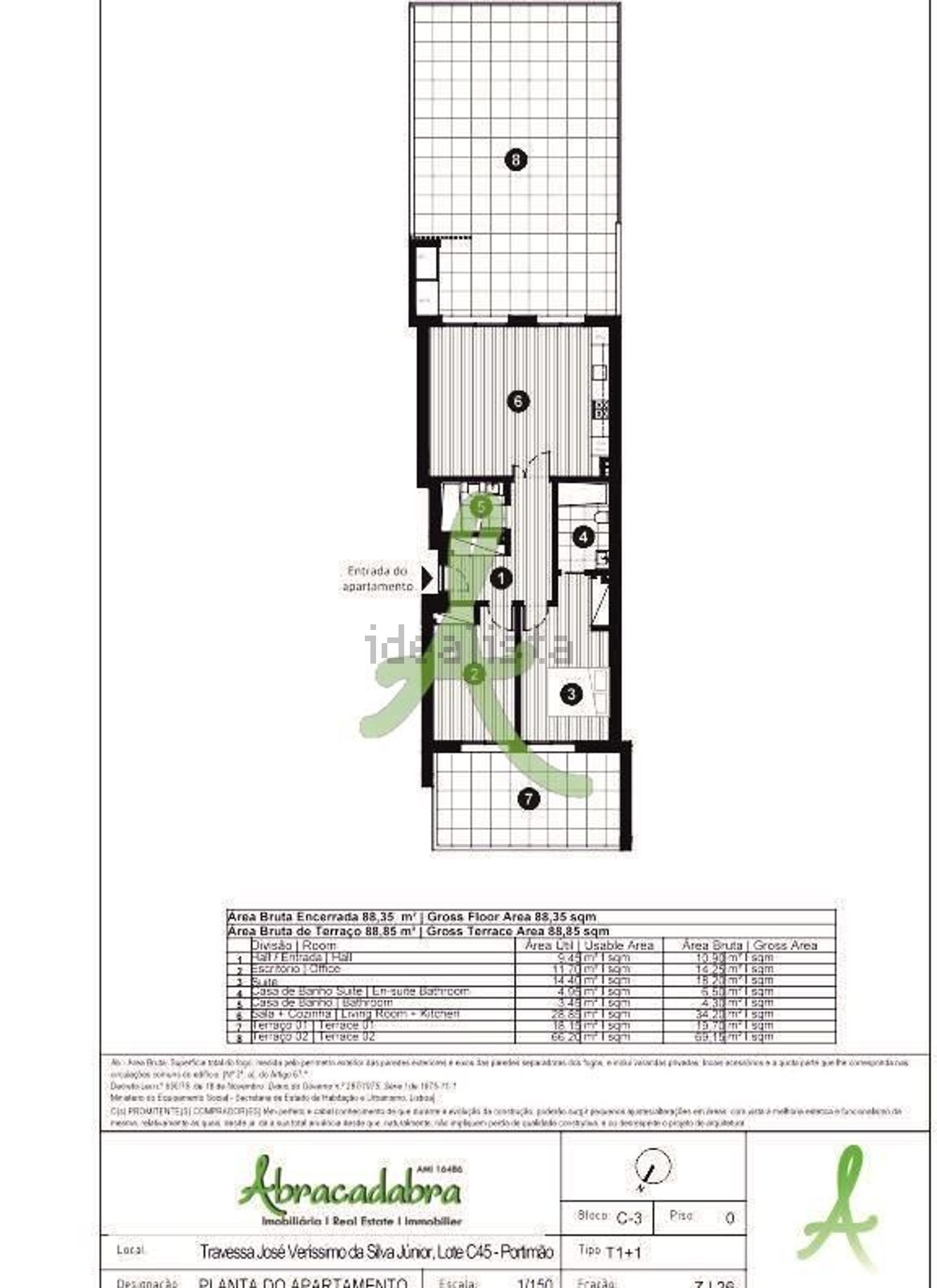 公寓 t2出售在 Vale de Lagar - Quinta das Oliveiras - Pedra Mourinha - 平面图