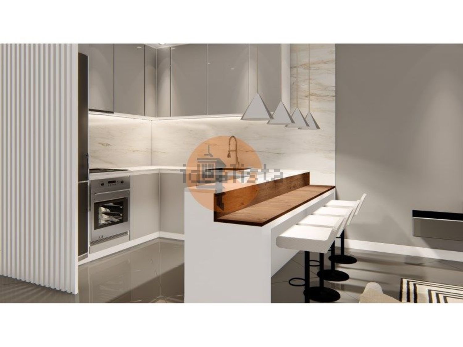 公寓 t1出售在 Monte Gordo - 厨房