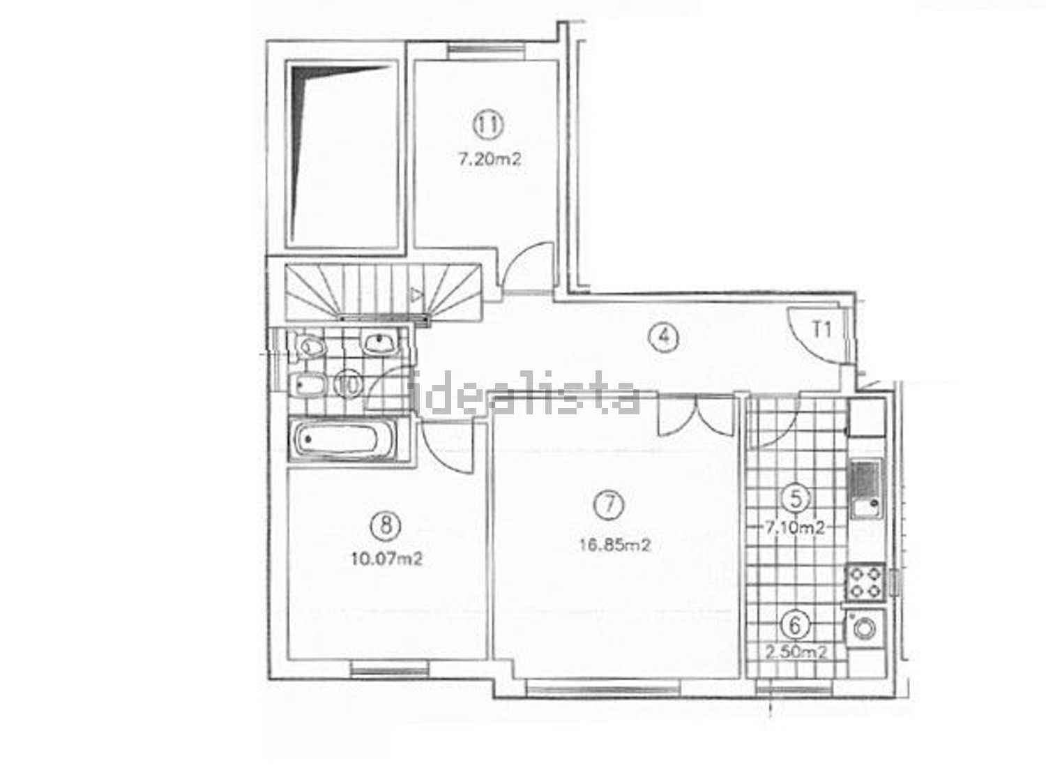 公寓 t1出售在Rua da Bela Vista - 平面图