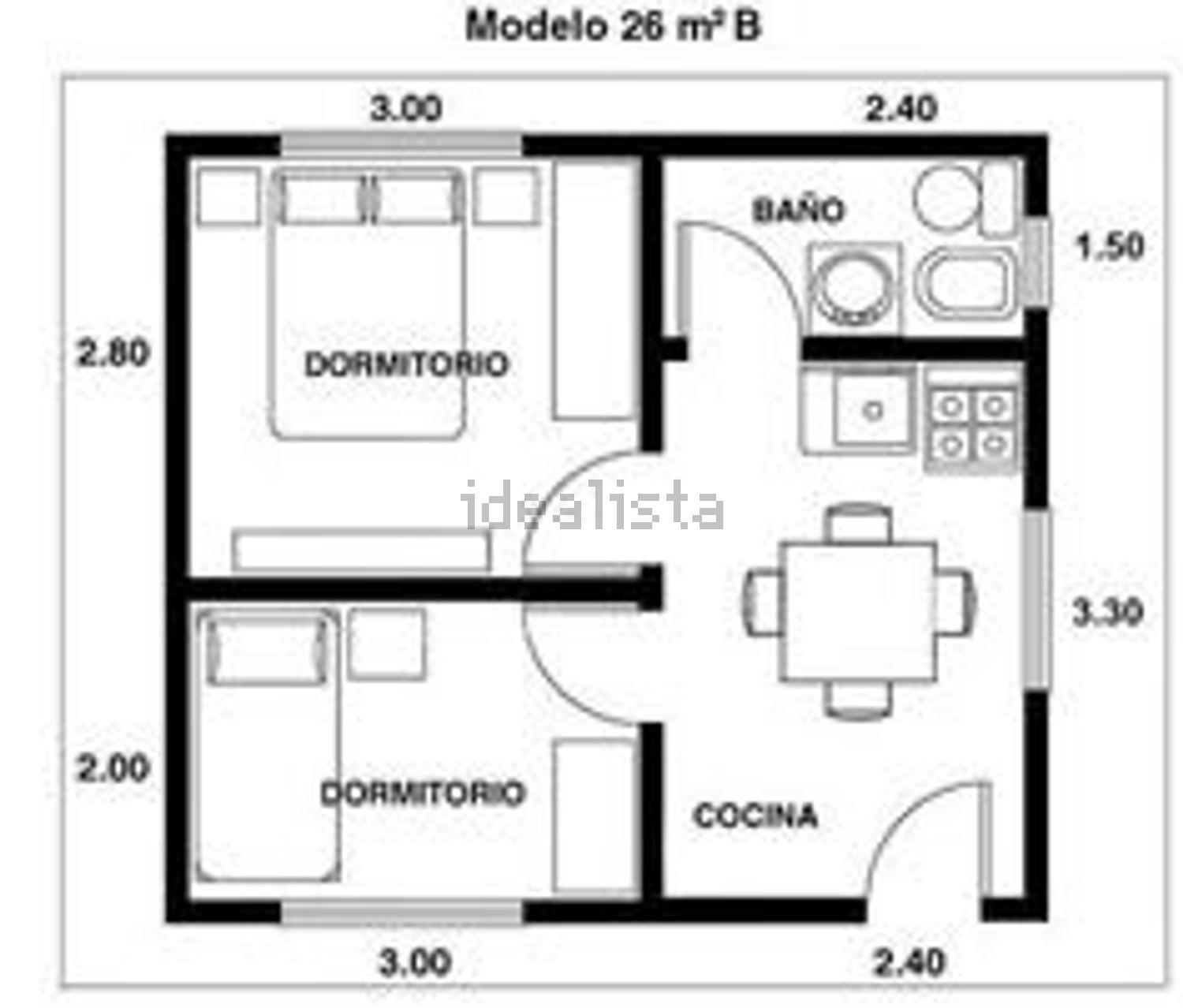公寓 t2出售在Rua do Século, 40 - 平面图