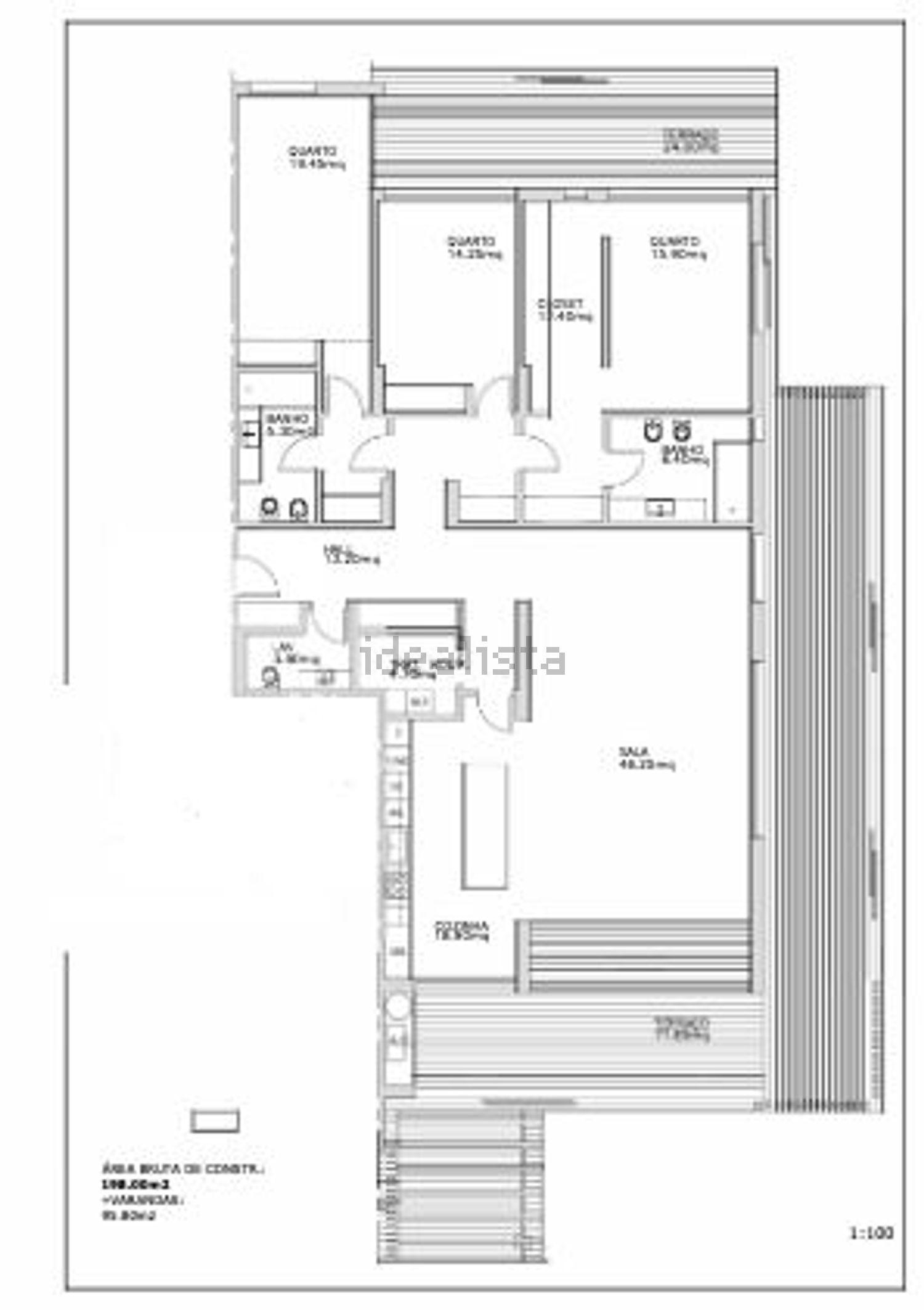 公寓 t3出售在 Carcavelos Centro - 平面图