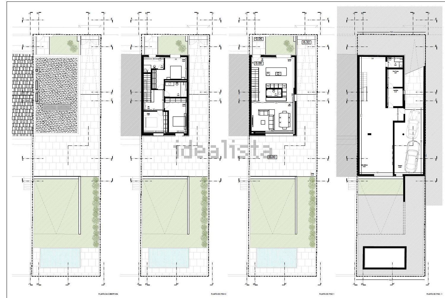 小楼房或独栋别墅出售在Rua Azenha de Cima - 平面图