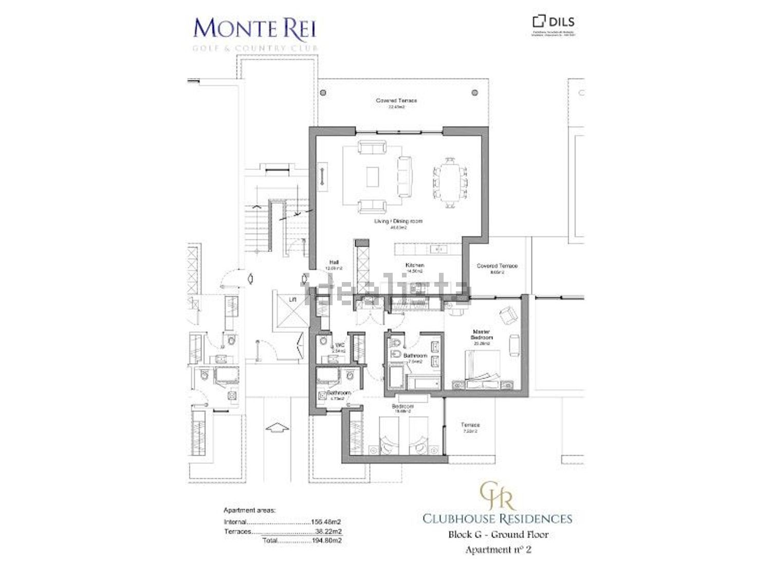 公寓 t2出售在 Urbanização Monte Rei Golf & Country Club s/n - 平面图
