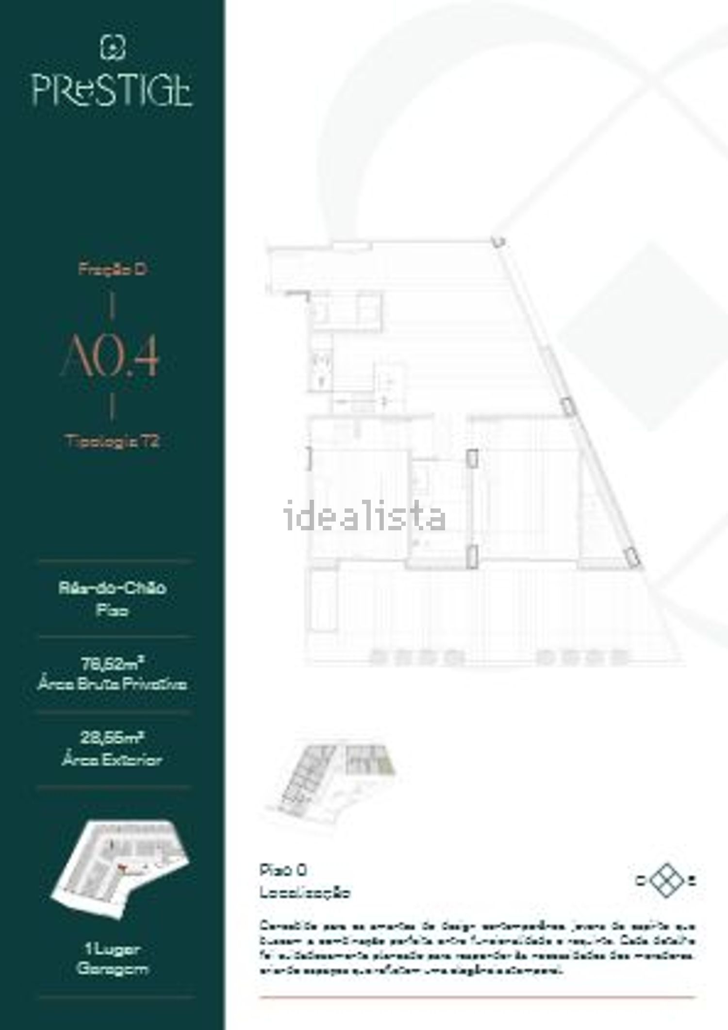 公寓 t2出售在Rua Lavouras - 平面图