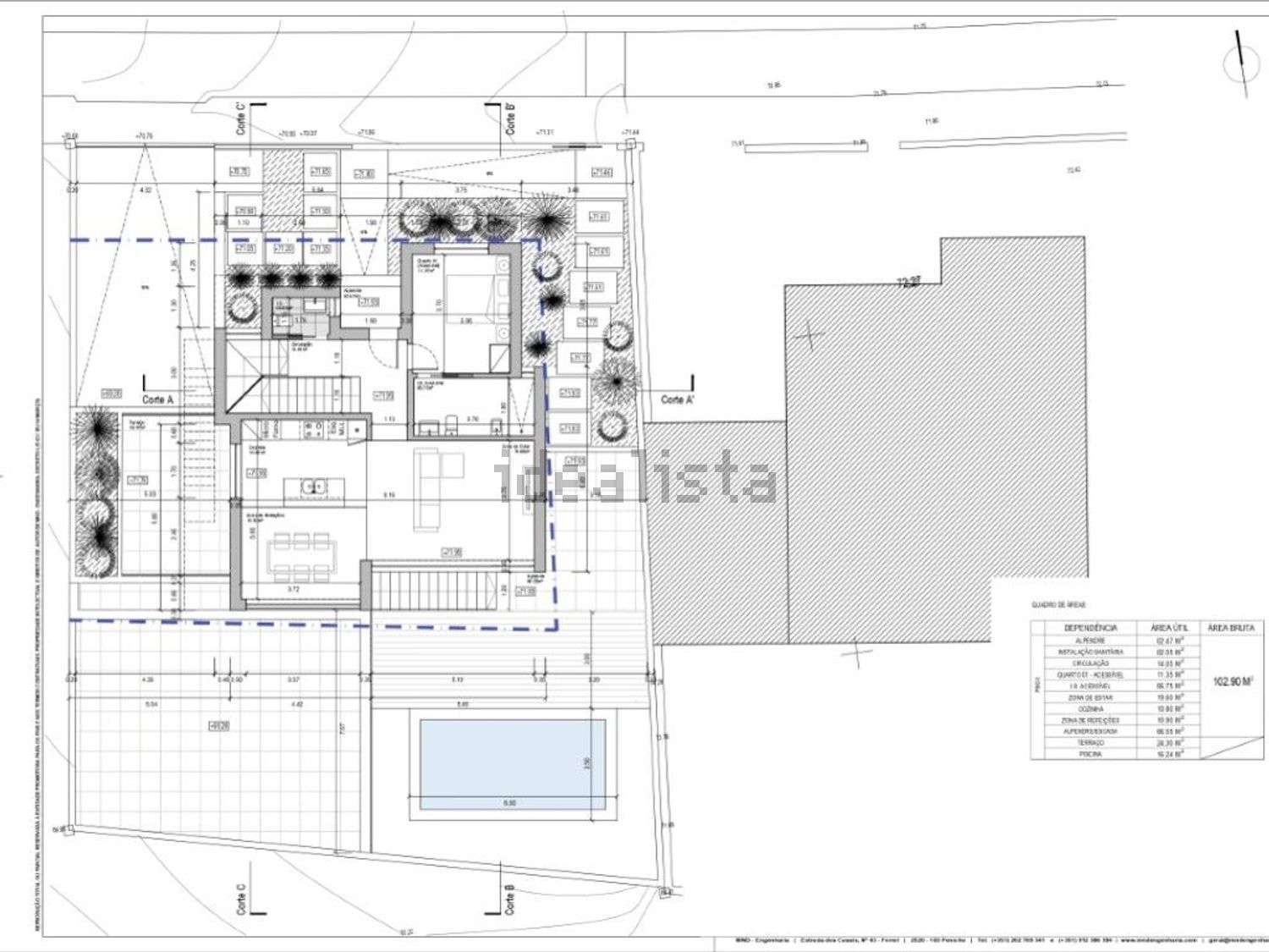 小楼房或独栋别墅出售在 Casais de Mestre Mendo - Coimbrã - 平面图