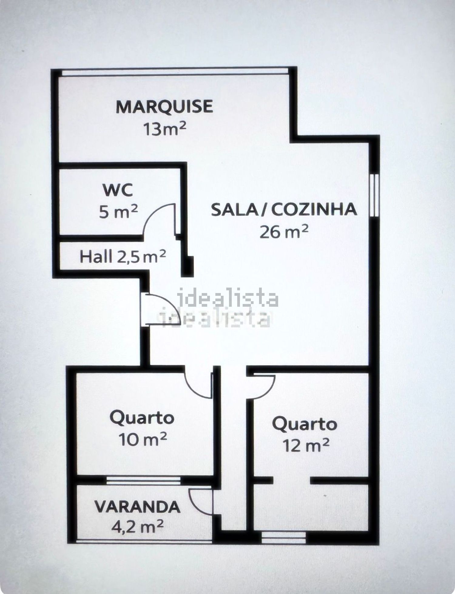 公寓 t2出售在Rua Pereira Palha, 8 - 平面图