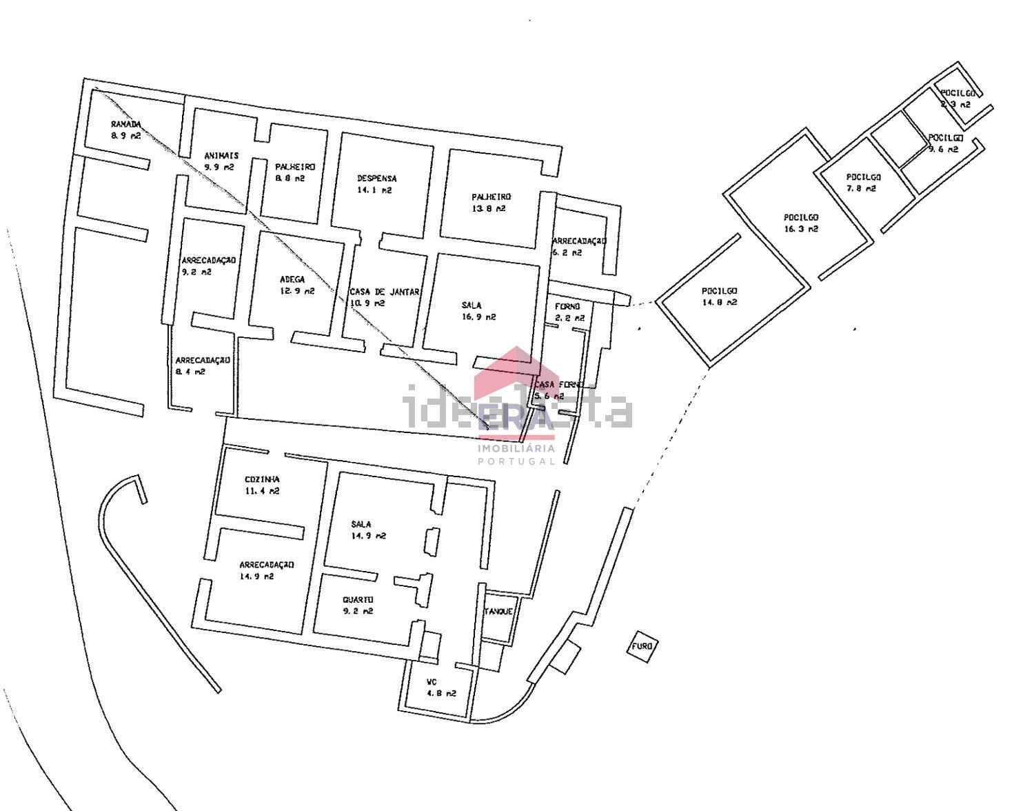小楼房或独栋别墅出售在 Conceição e Cabanas de Tavira - 平面图