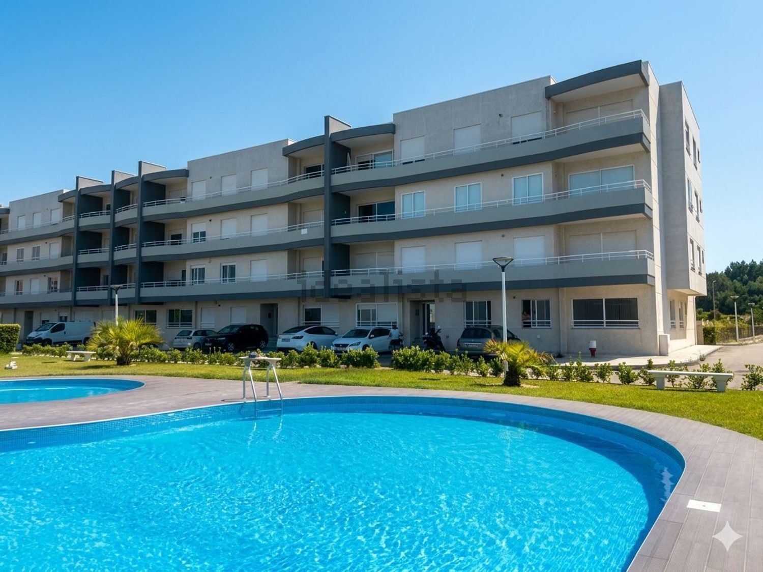 出租公寓 t1在Rua Praia de Brito, 42 - 游泳池