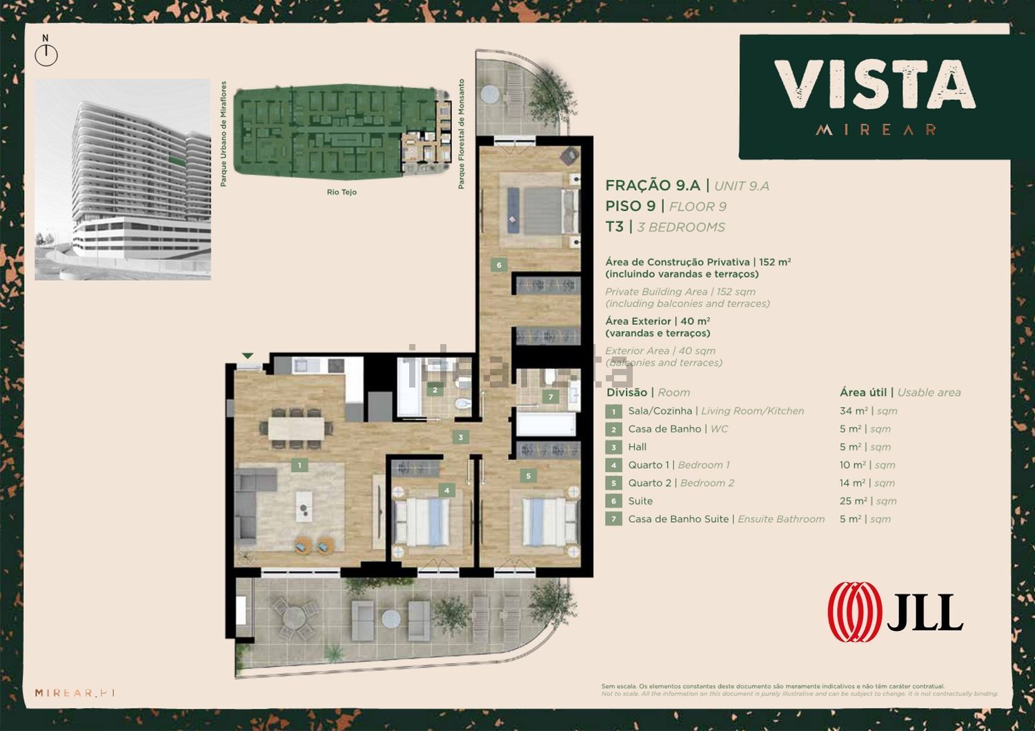 出租公寓 t3在 Miraflores - 平面图
