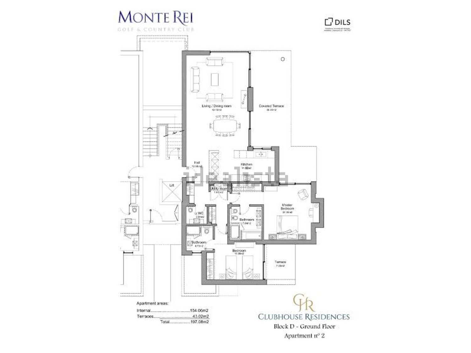 公寓 t2出售在 Urbanização Monte Rei Golf & Country Club s/n - 平面图