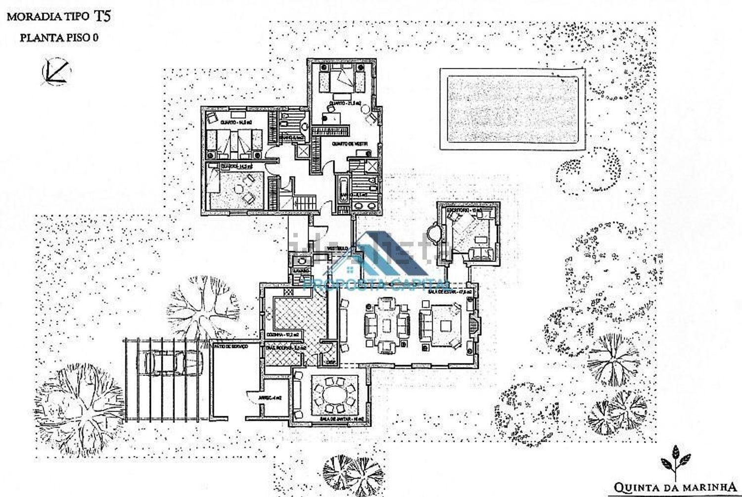 出租小楼房或独栋别墅在 Quinta da Marinha - 平面图