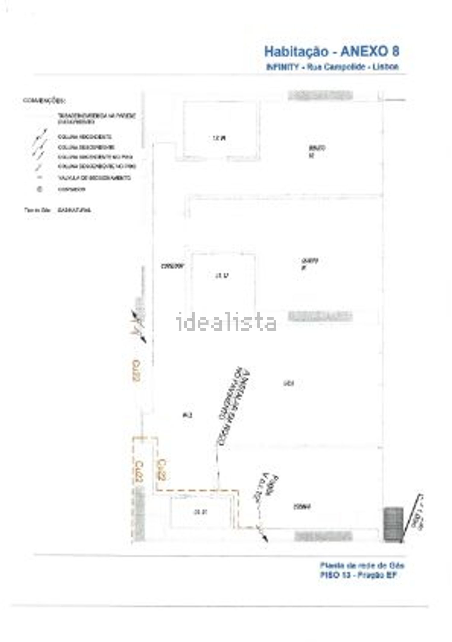 公寓 t2出售在Rua Canto da Maya - 平面图