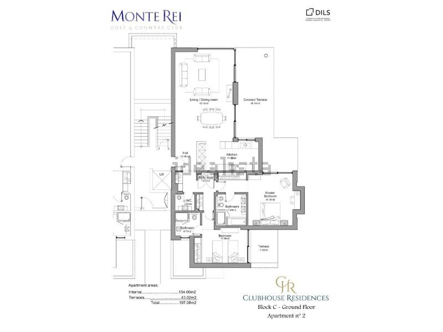 公寓 t2出售在 Urbanização Monte Rei Golf & Country Club s/n - 平面图