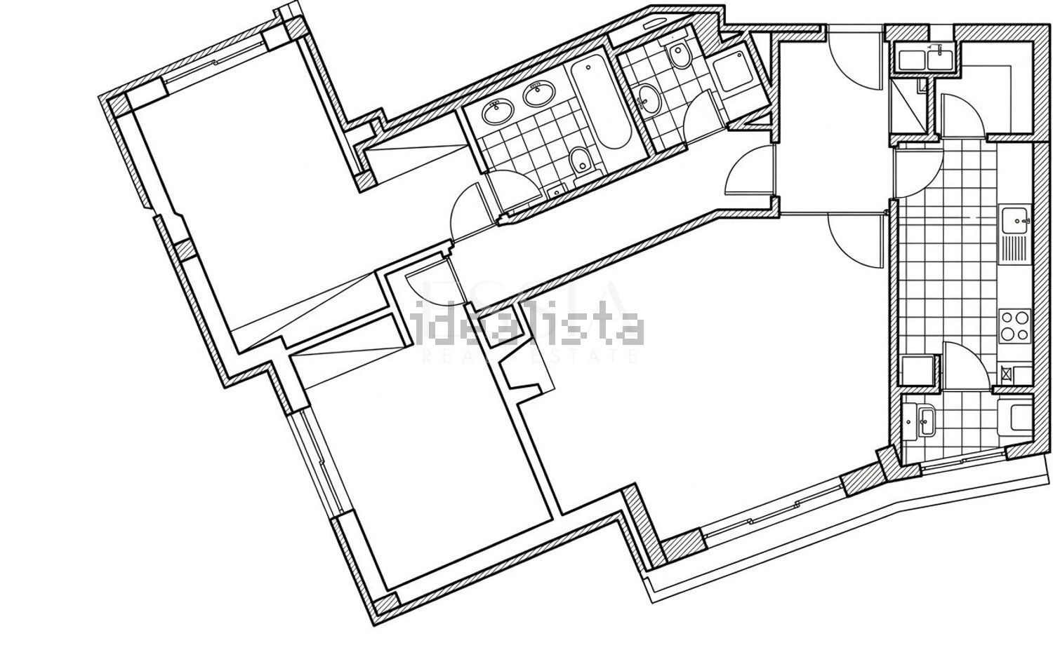 公寓 t2出售在Alameda Jardins da Arrábida - 平面图