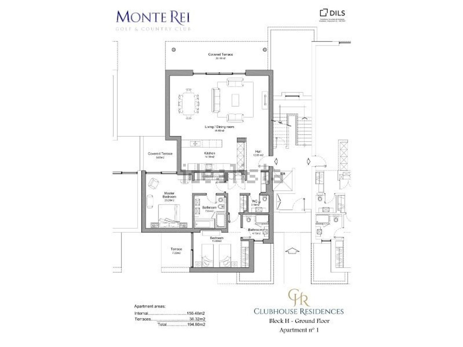 公寓 t2出售在 Urbanização Monte Rei Golf & Country Club s/n - 平面图