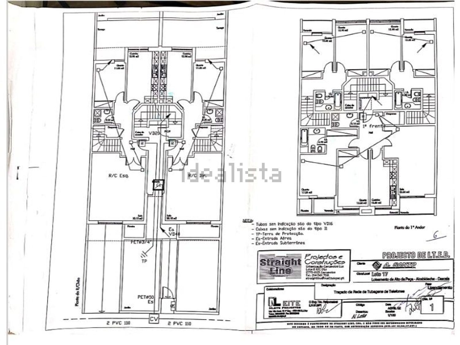公寓 t3出售在Rua António Jacinto da Silva, 120 - 平面图