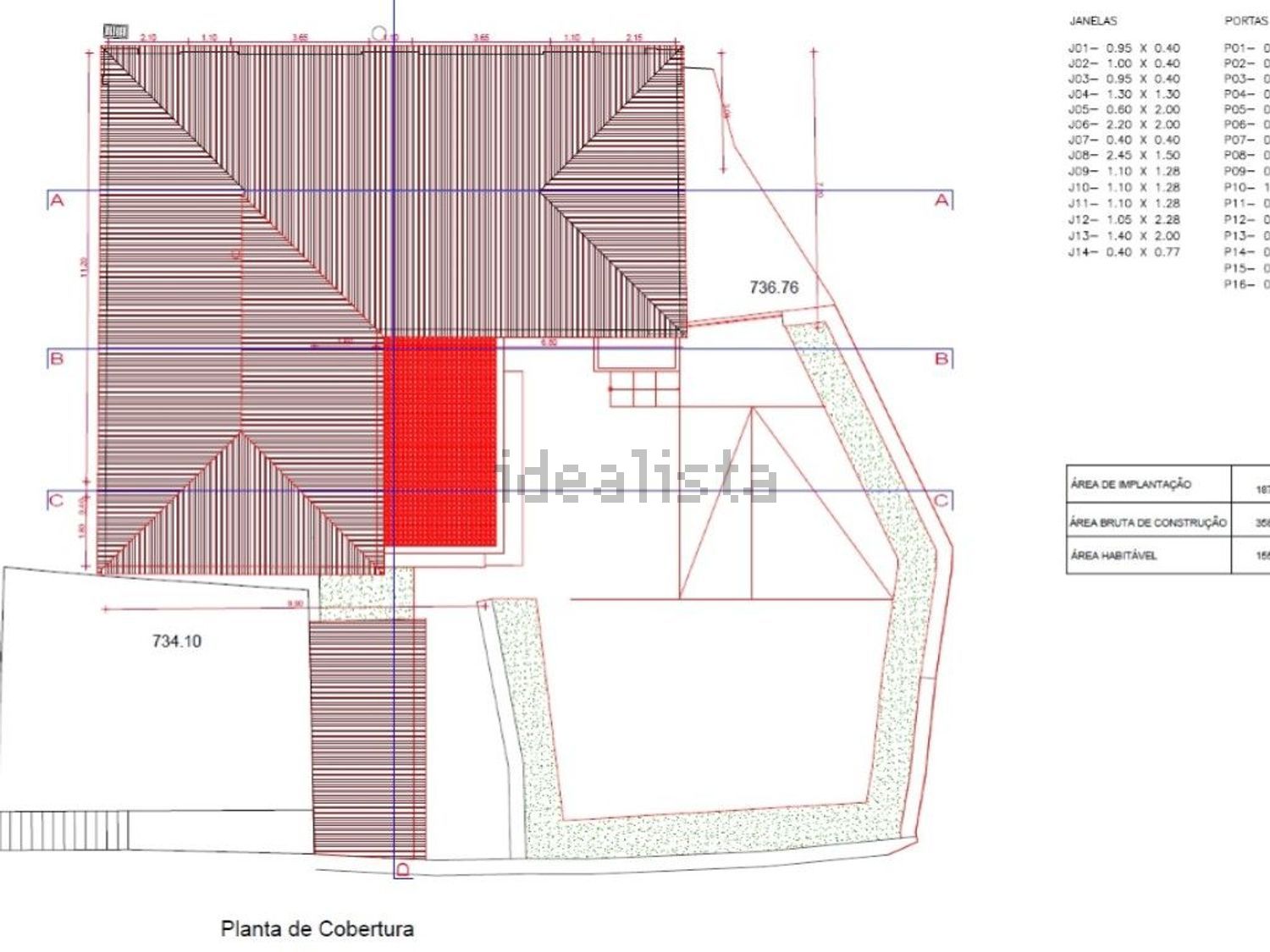 小楼房或独栋别墅出售在 Vila Nova de Paiva - 平面图