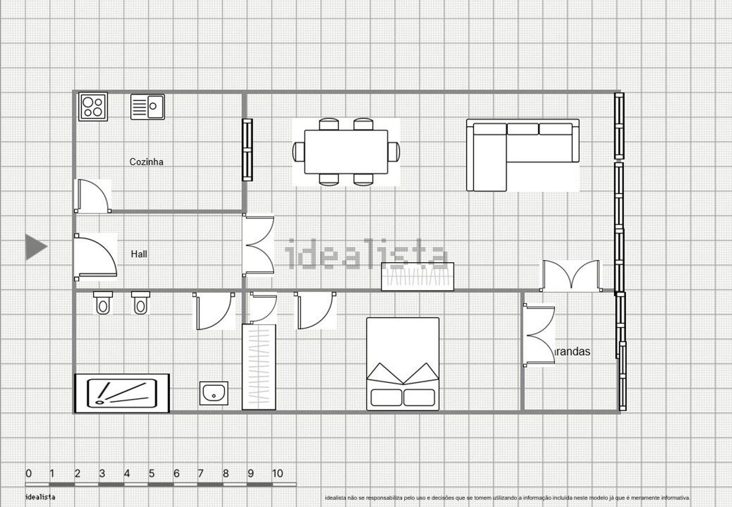 出租公寓 t1在 Centro de Cascais - 平面图