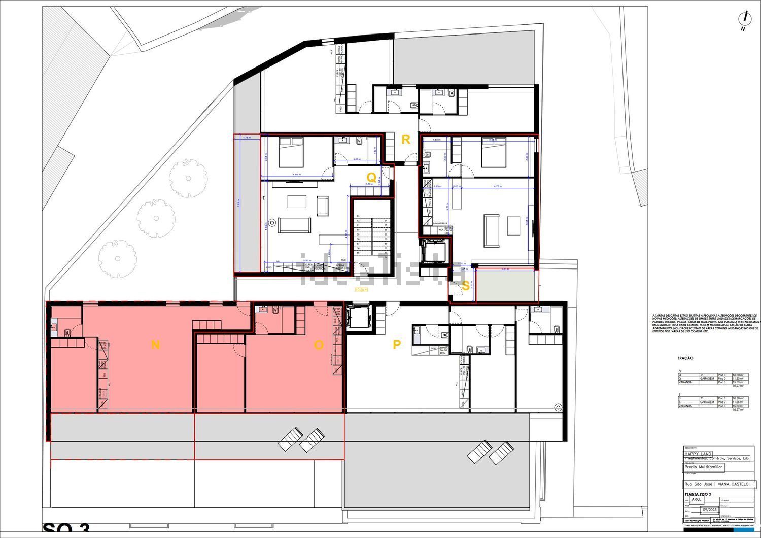 公寓 t3出售在Rua de São José, 30 - 平面图
