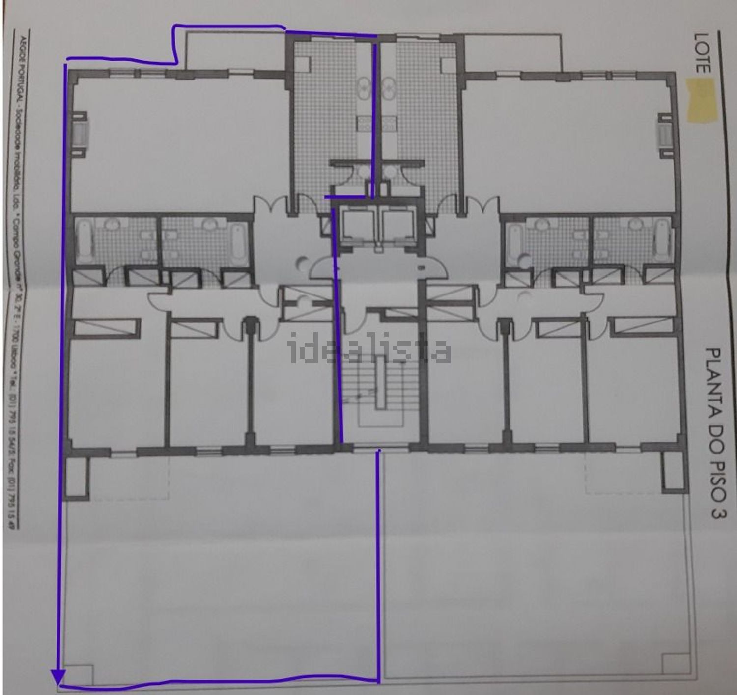 公寓 t3出售在Rua Antero de Figueiredo s/n - 平面图