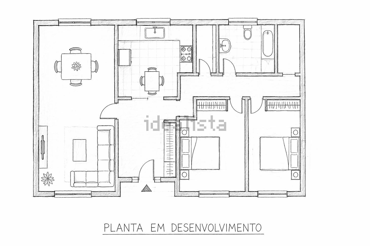 小楼房出售在Rua Trás de São Tiago, 2 - 平面图