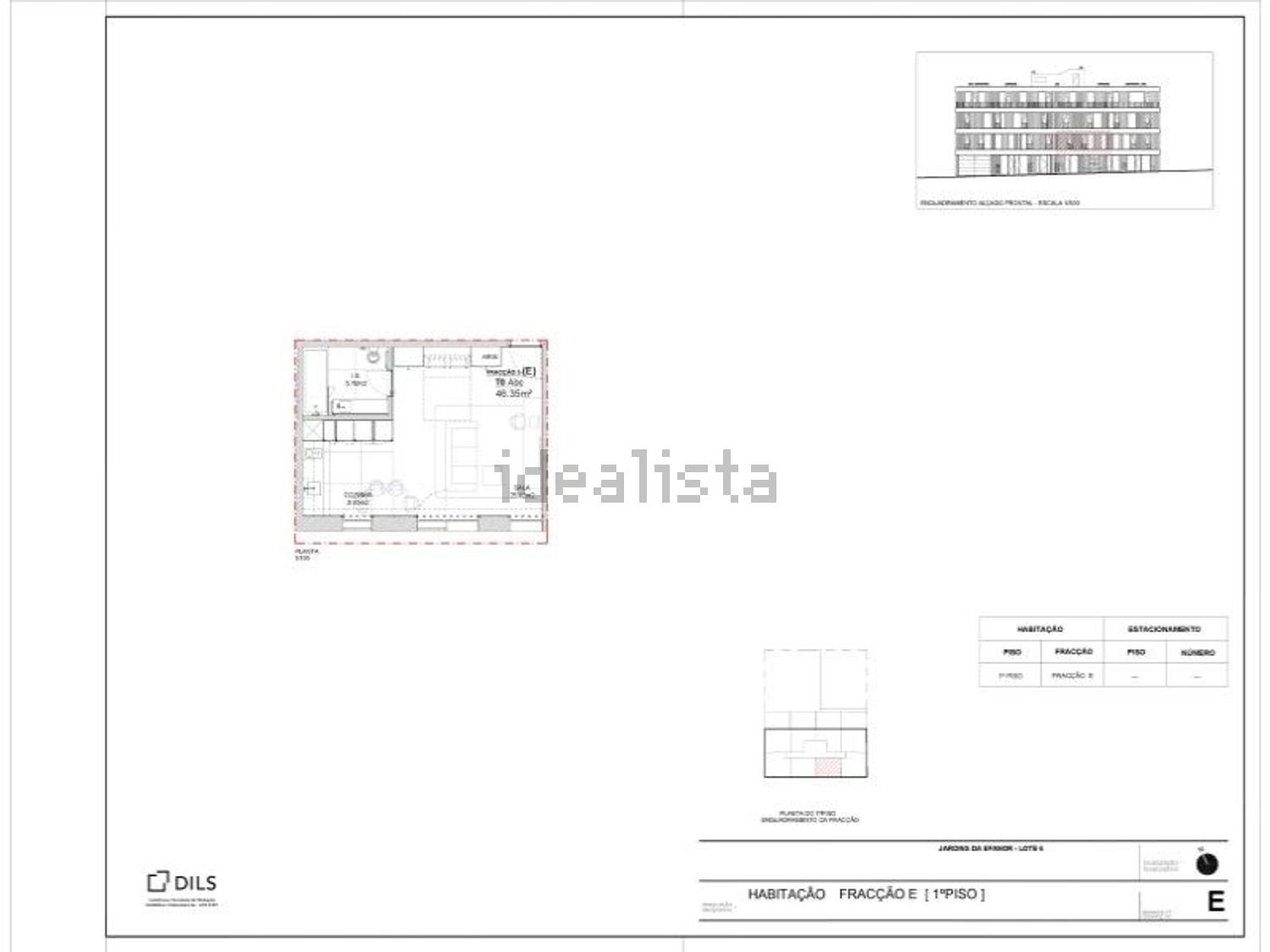 T0（单人公寓）出售在Avenida Senhora da Hora - 平面图