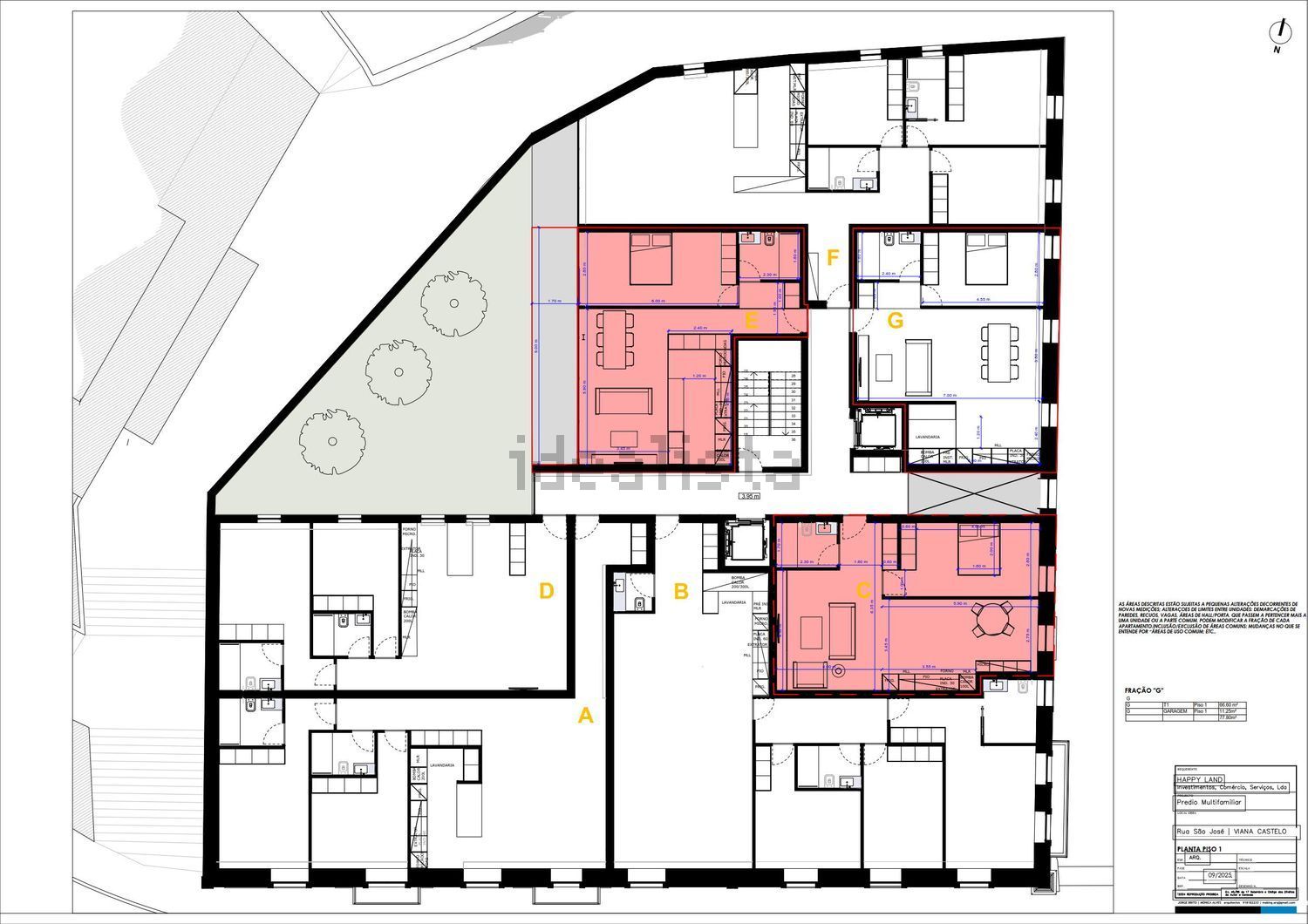 公寓 t3出售在Rua de São José, 30 - 平面图