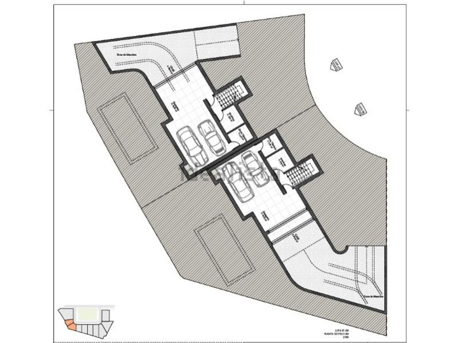 小楼房或独栋别墅出售在Rua Cerro de Santa Catarina - 平面图