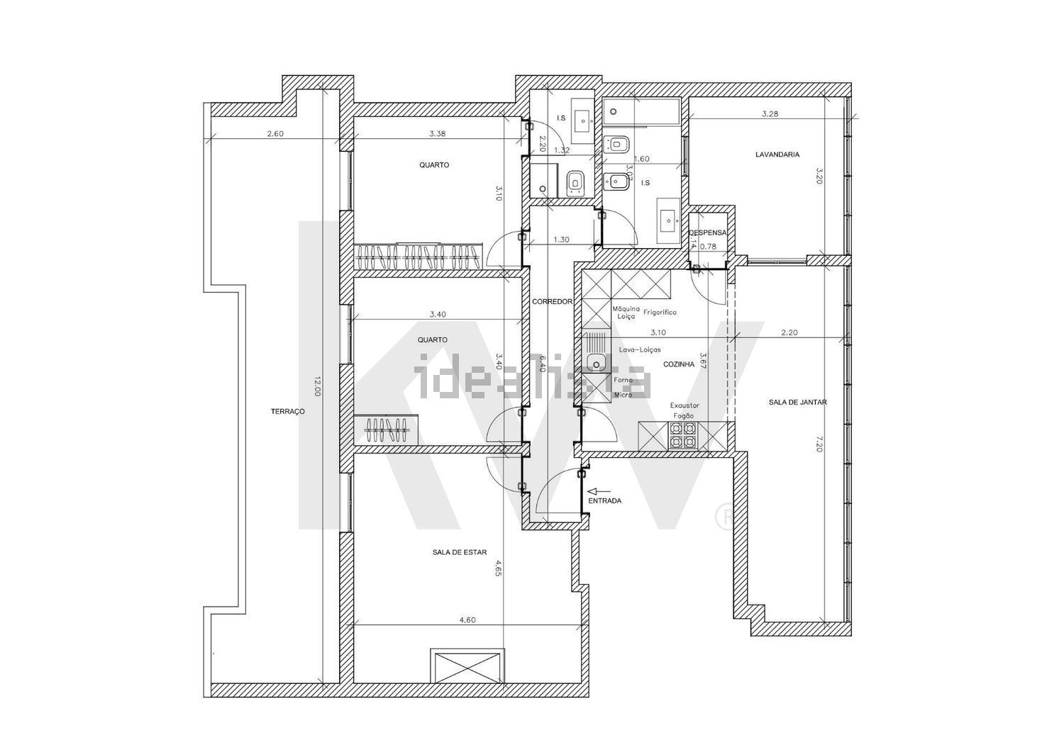 顶层公寓出售在Avenida 5 de Outubro - 平面图