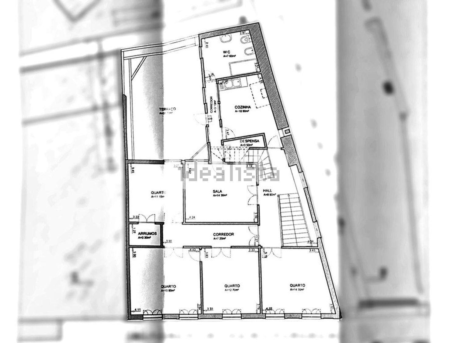 小楼房或独栋别墅出售在 Zona Histórica - 平面图
