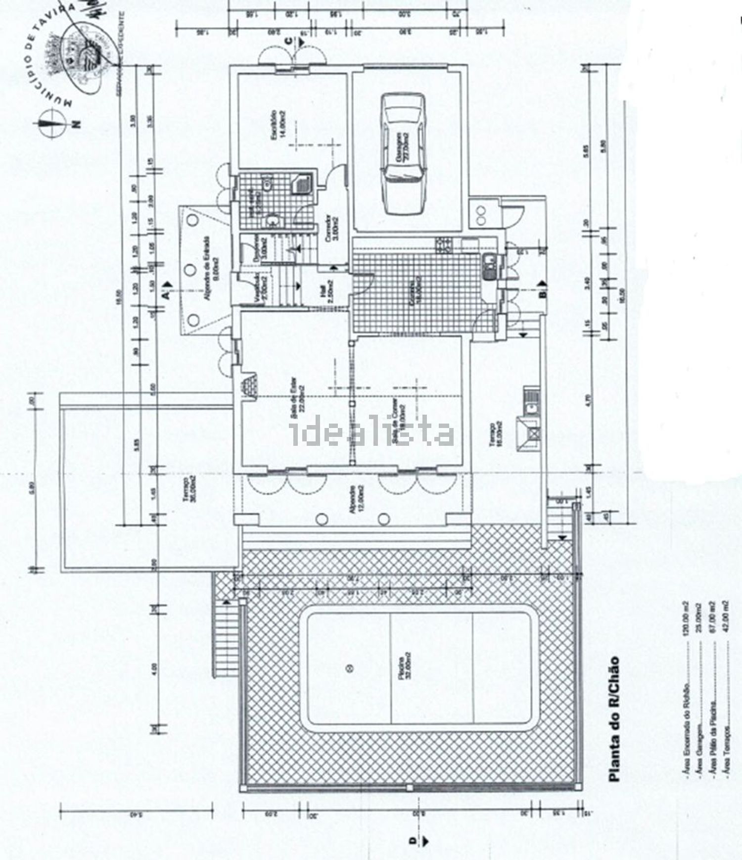 小楼房或别墅出售在 Urbanização Quinta do Perogil s/n - 平面图