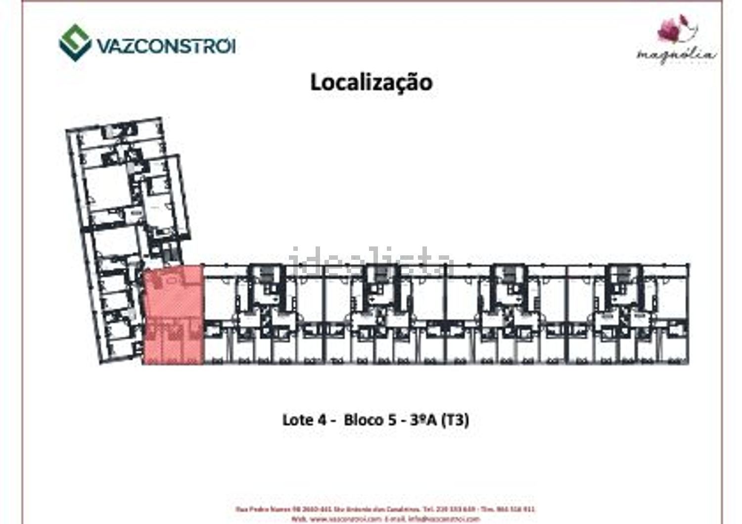 公寓 t3出售在Rua António Variações - 平面图