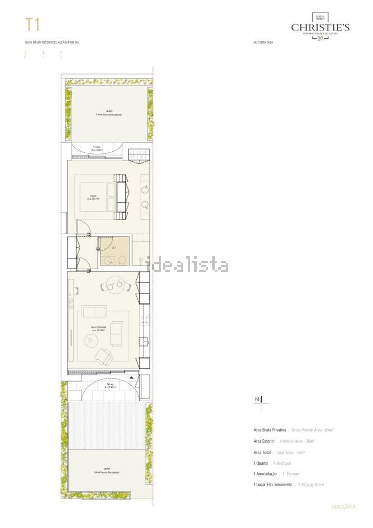 公寓 t1出售在 Alcácer do Sal e Santa Susana - 平面图