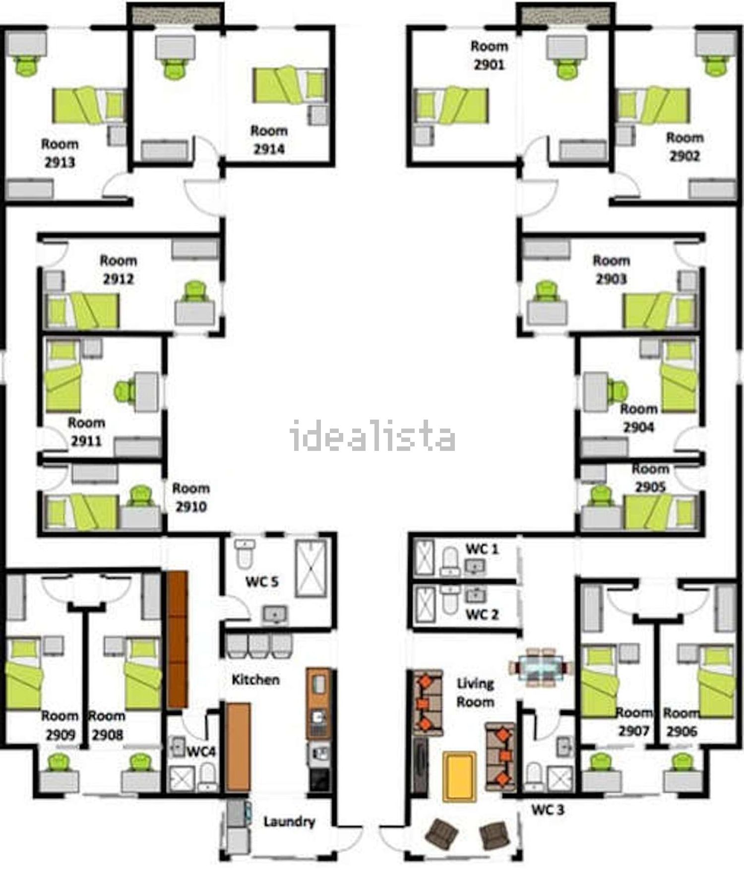 出租房间在Rua de São Félix s/n - 平面图