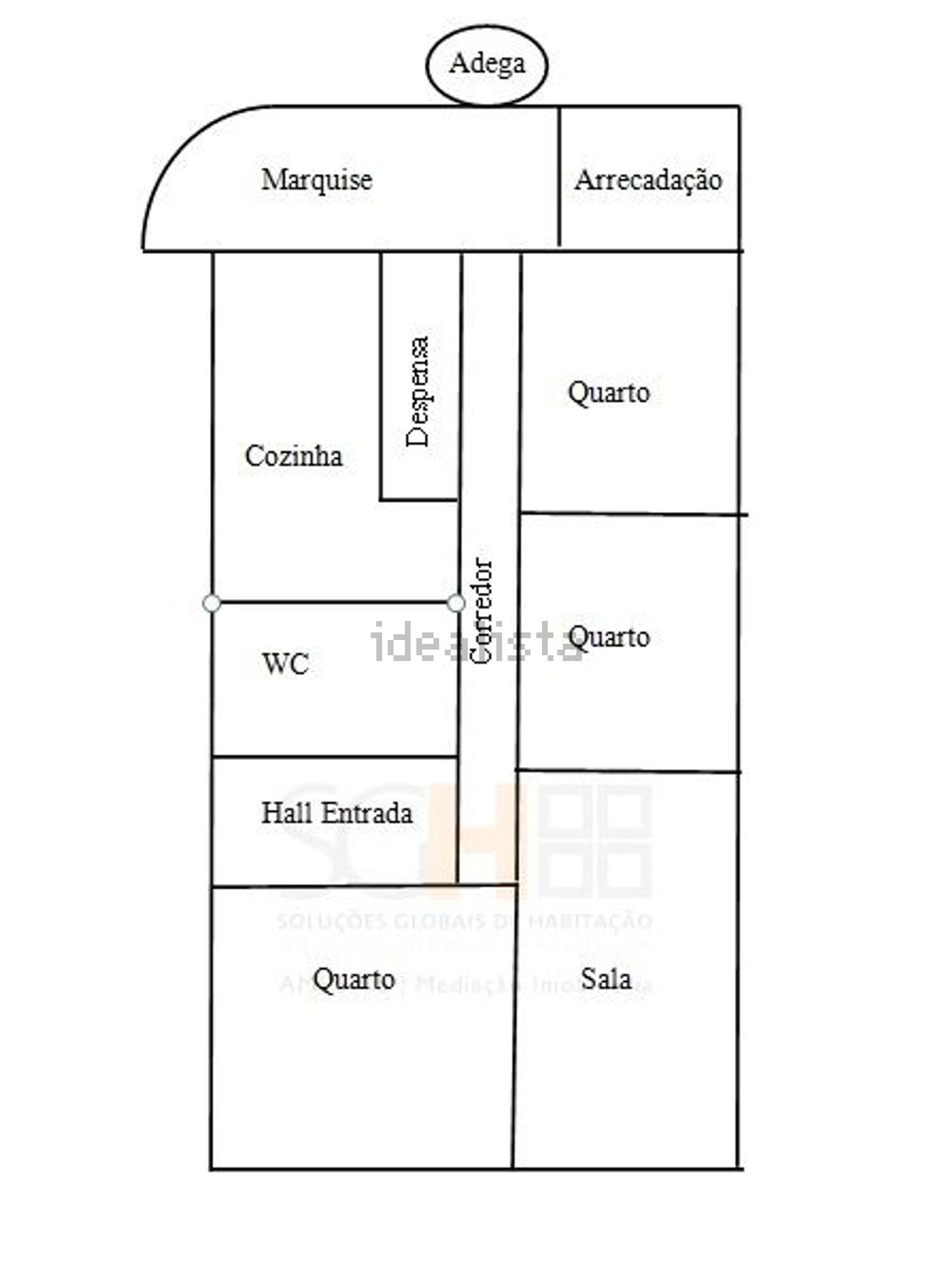 公寓 t3出售在 Covilhã e Canhoso - 平面图