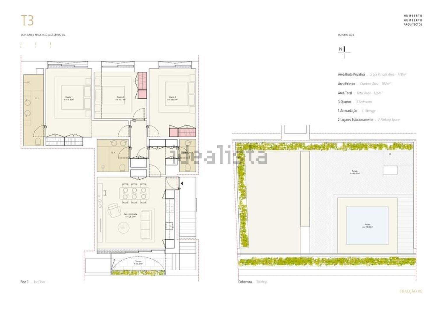 公寓 t1出售在 Alcácer do Sal e Santa Susana - 平面图