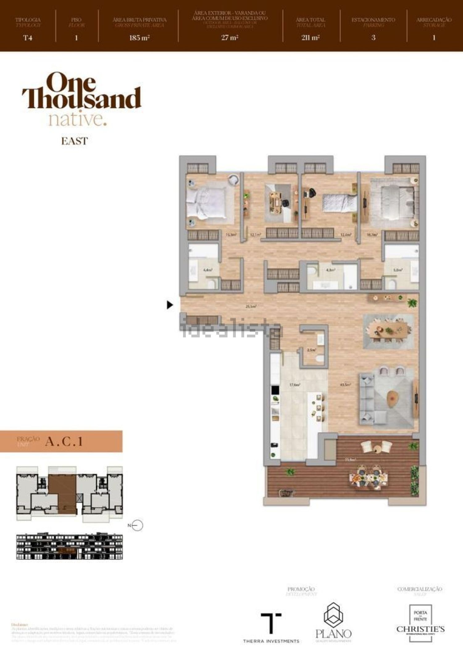 公寓 t4出售在 Belas Clube Campo - 平面图