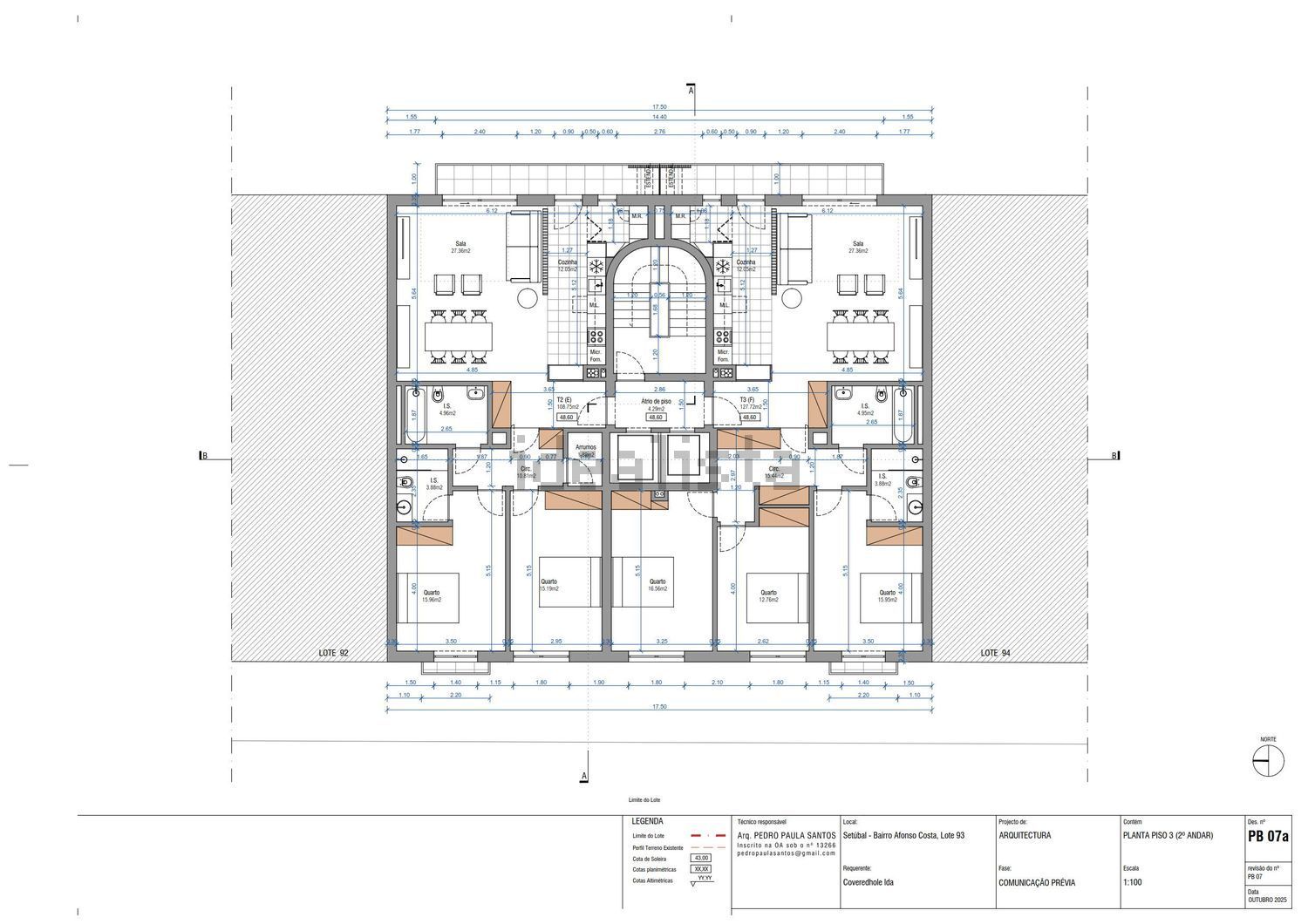 公寓 t2出售在Rua Madalena Claro, 93 - 平面图