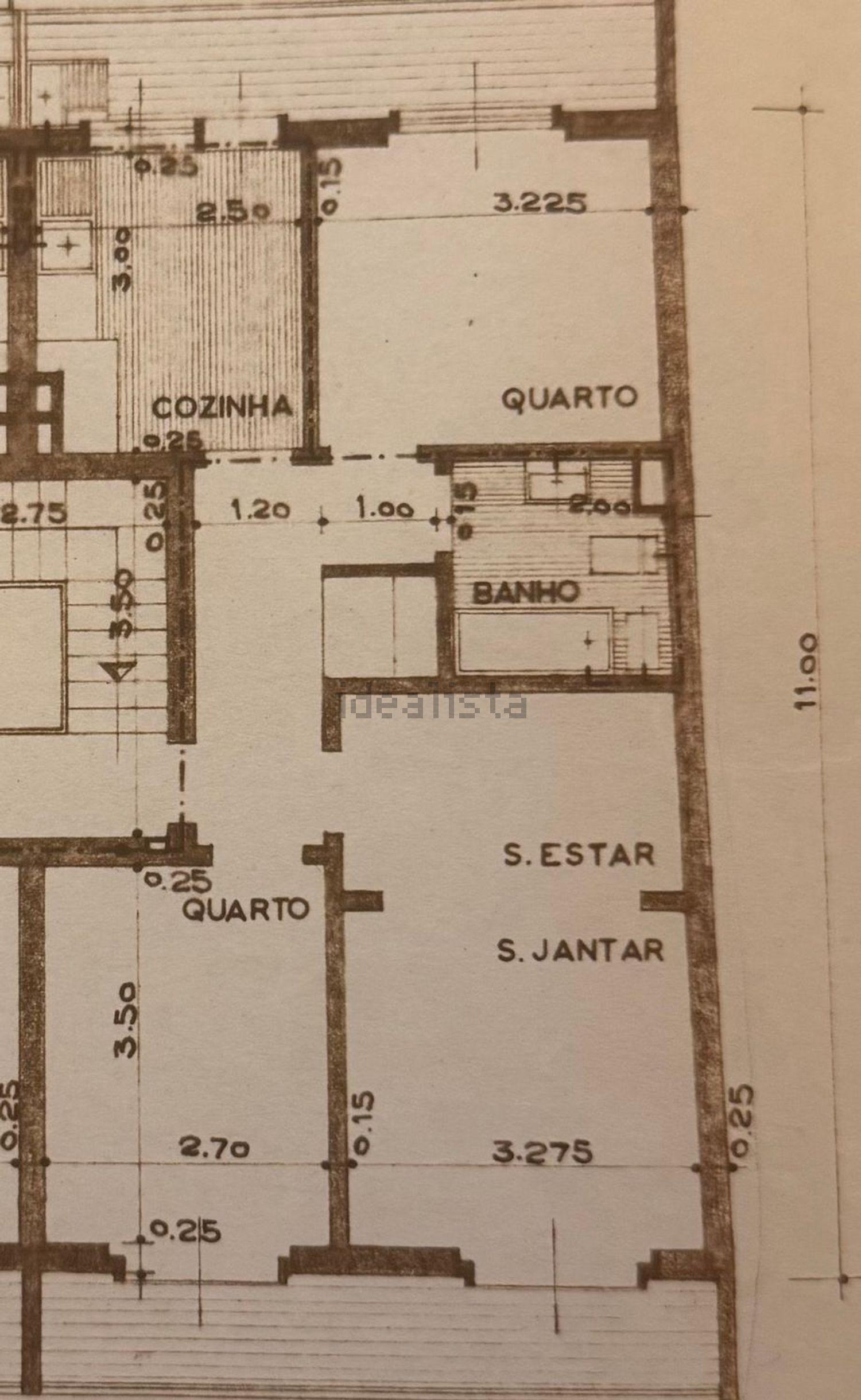 出租公寓 t2在Rua de Palha Blanco - 平面图