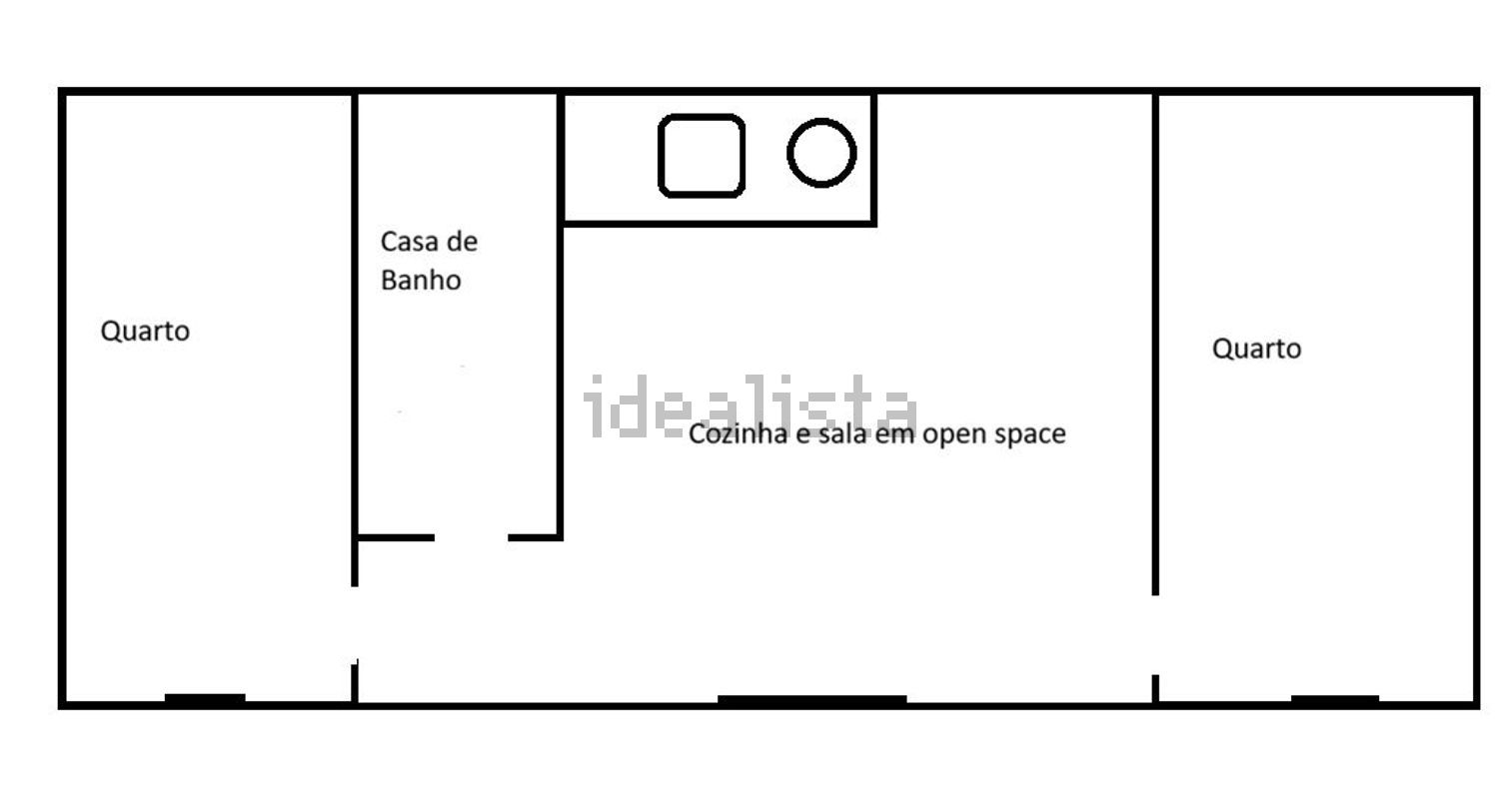 小楼房或独栋别墅出售在 Zona Oeste - 平面图