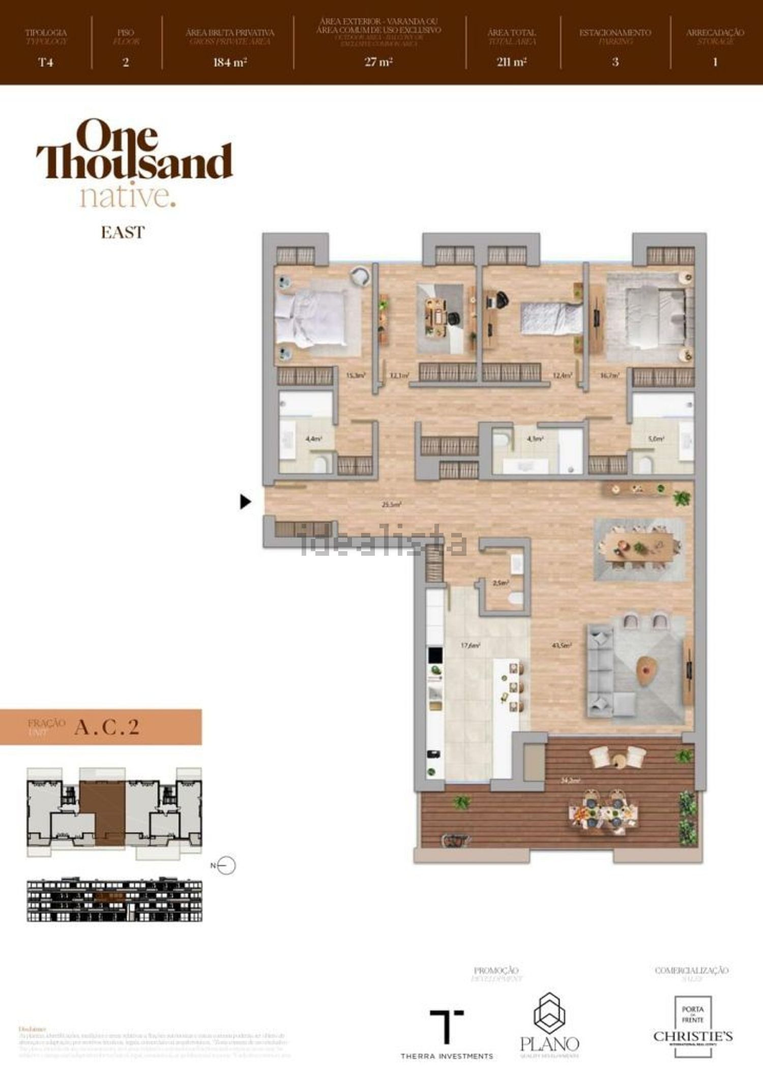 公寓 t4出售在 Belas Clube Campo - 平面图