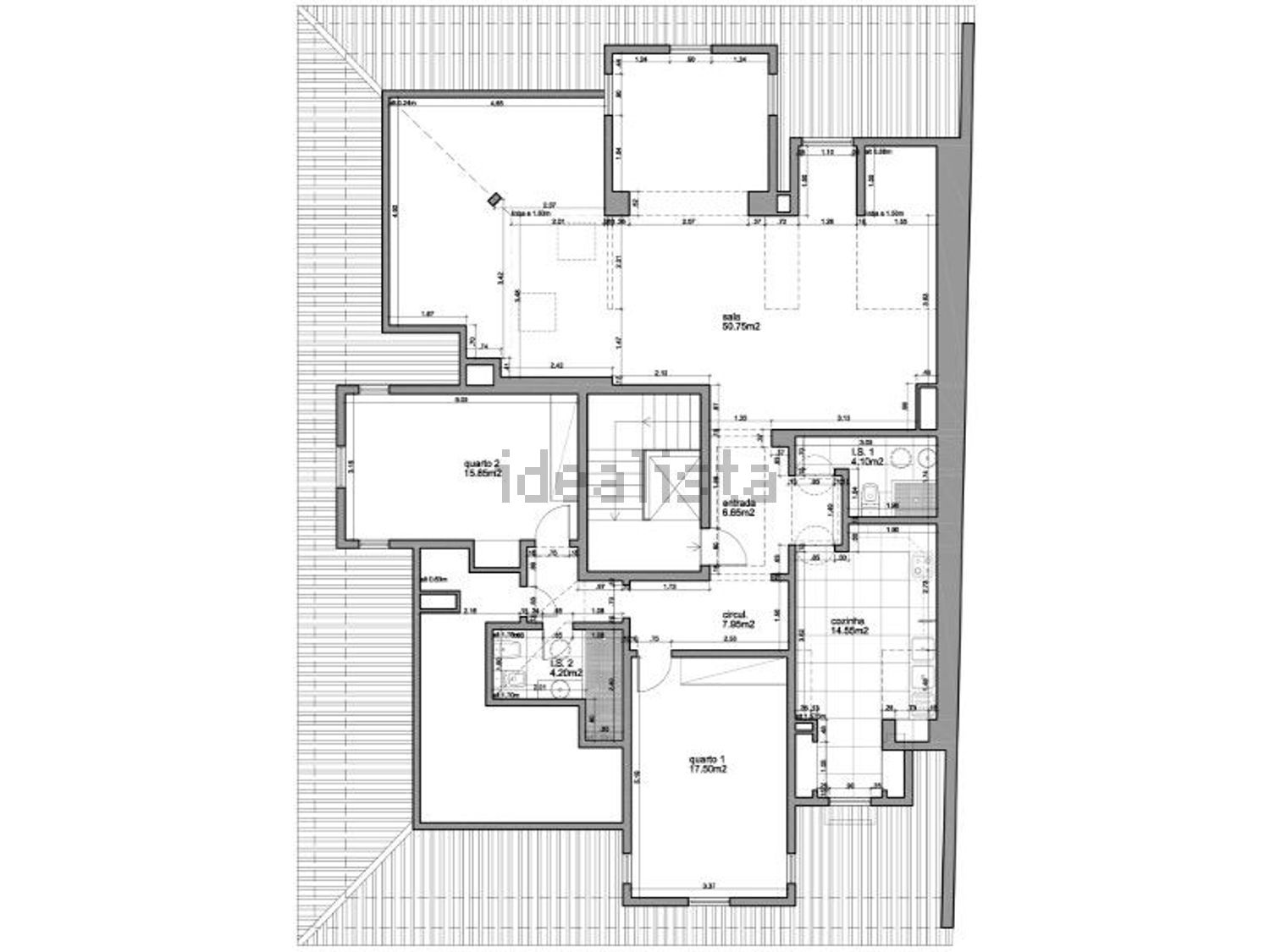 出租顶层公寓在 Chiado - Pç. de Camões - 平面图
