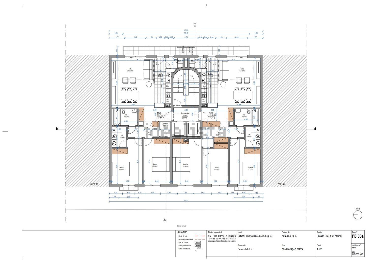 公寓 t2出售在Rua Madalena Claro, 93 - 平面图